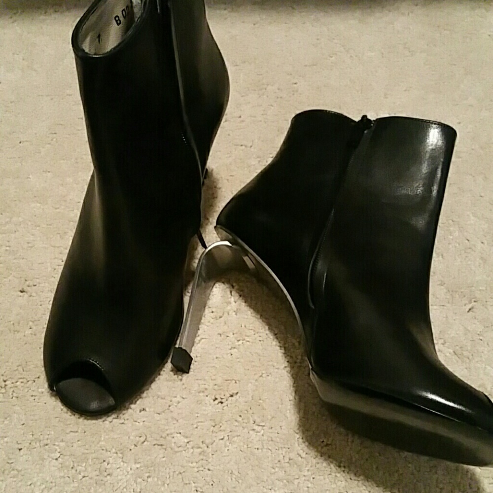 Peep toe booties